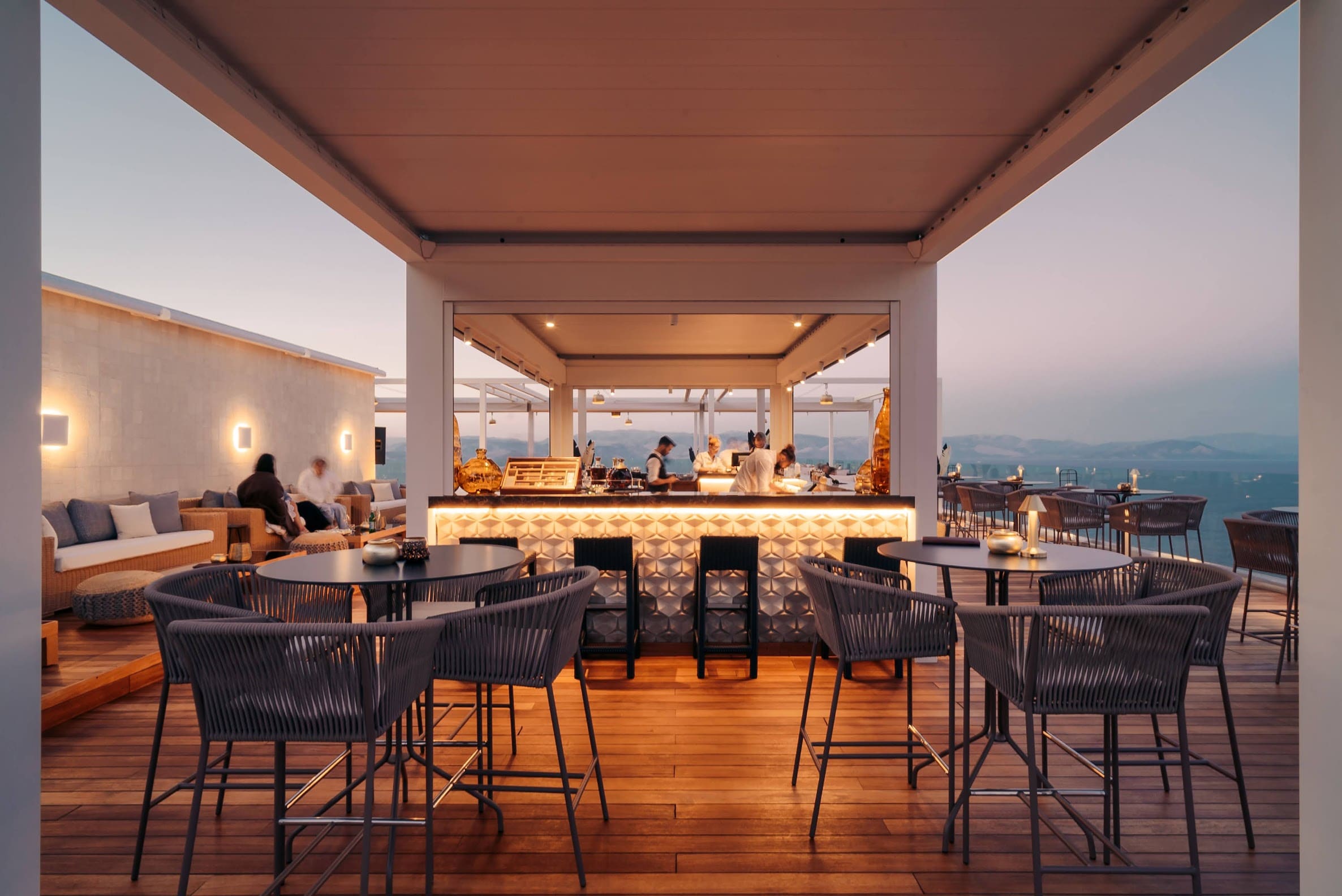 corfu bars with sea views